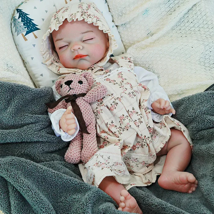 Vintage Floral Reborn Doll Outfit Set