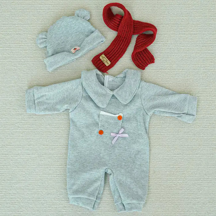 Gray onesie reborn baby doll outfit