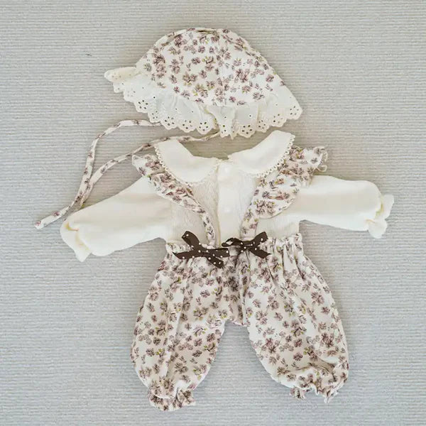 Floral Ruffle Reborn Doll Romper Set